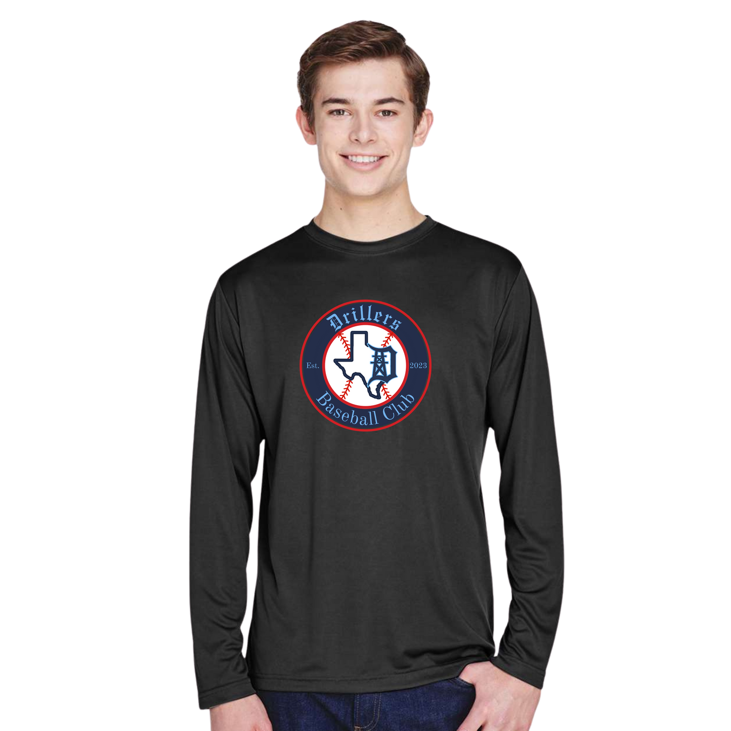 Adult Polyester Long Sleeve with Circle Logo