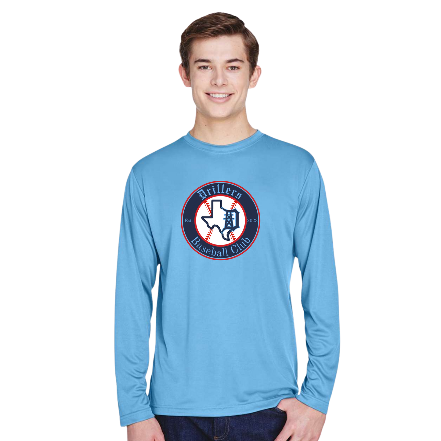 Adult Polyester Long Sleeve with Circle Logo