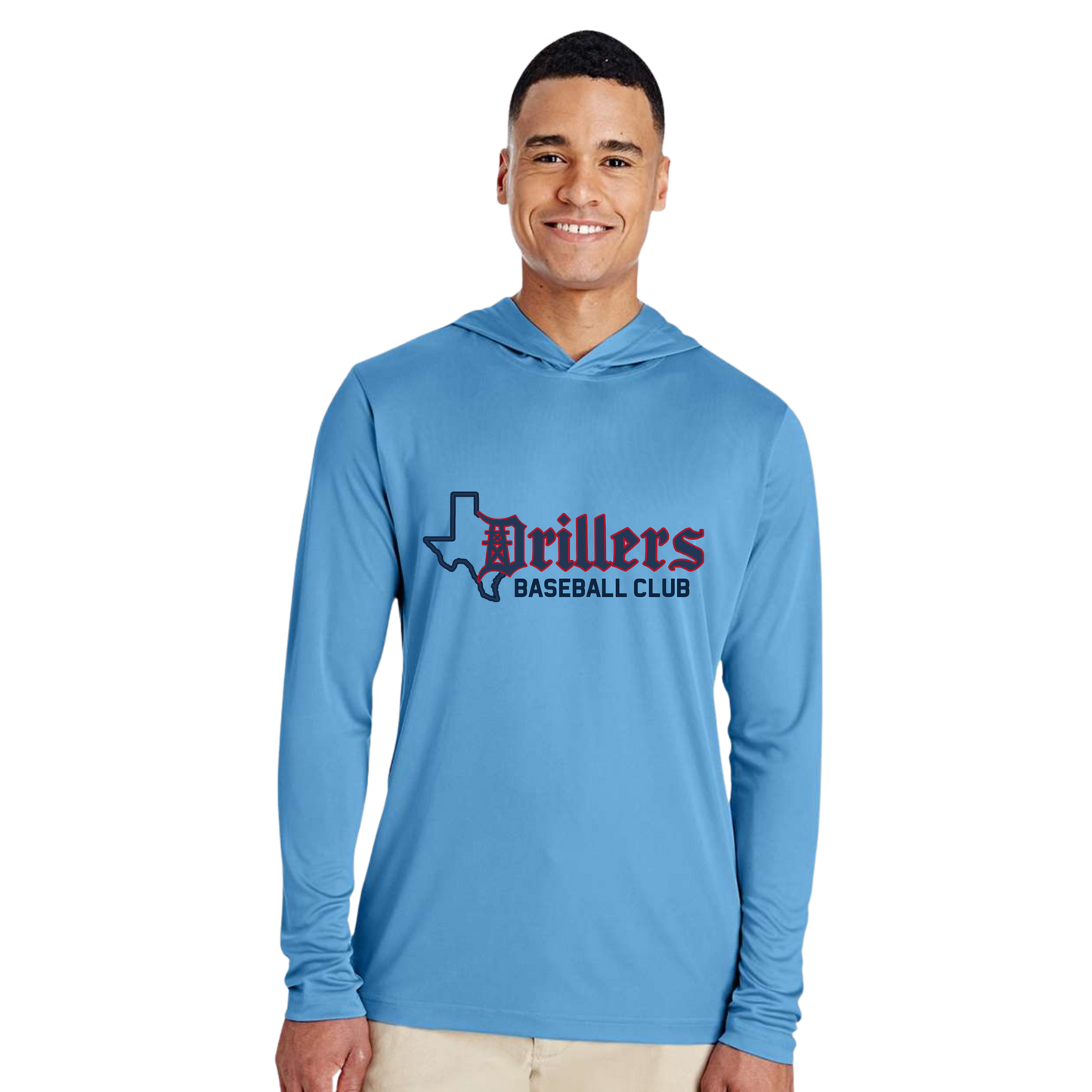 Adult Polyester Hooded Long Sleeve Shirt