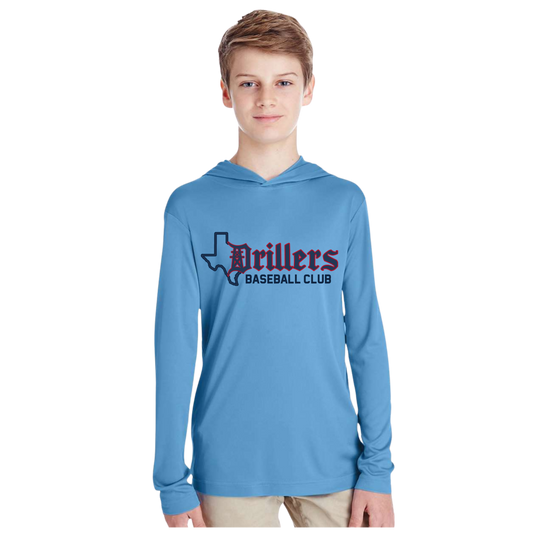 Youth Polyester Hooded Long Sleeve Shirt